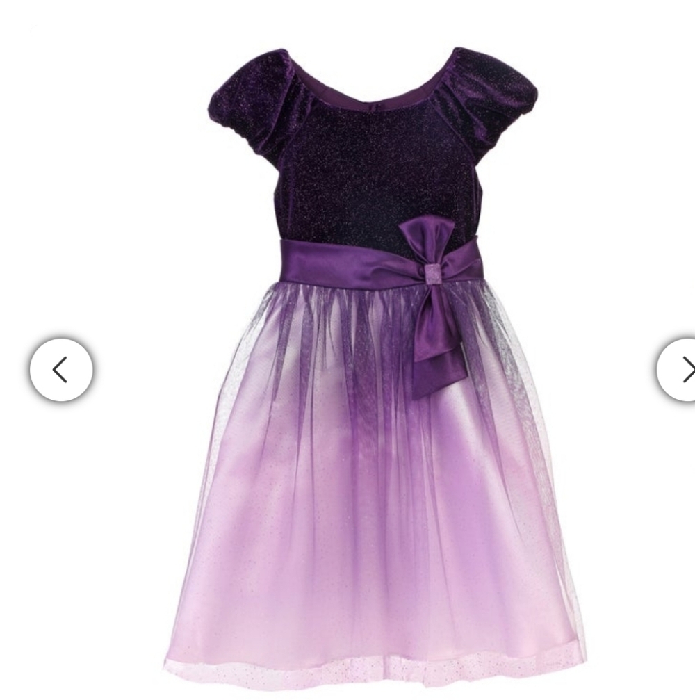Jona Michelle Kids' Holiday Dress, New,  Purple Size 10